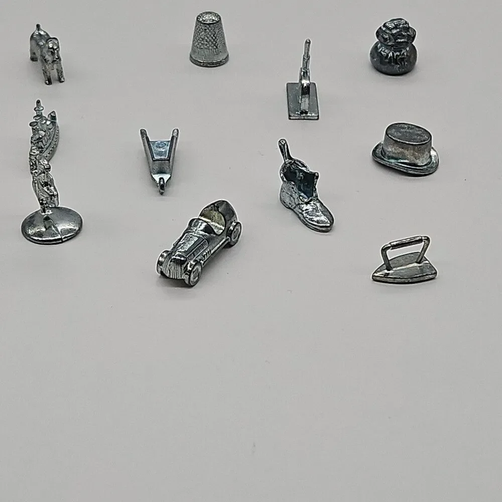 90's vintage monopoly game pieces set of 11